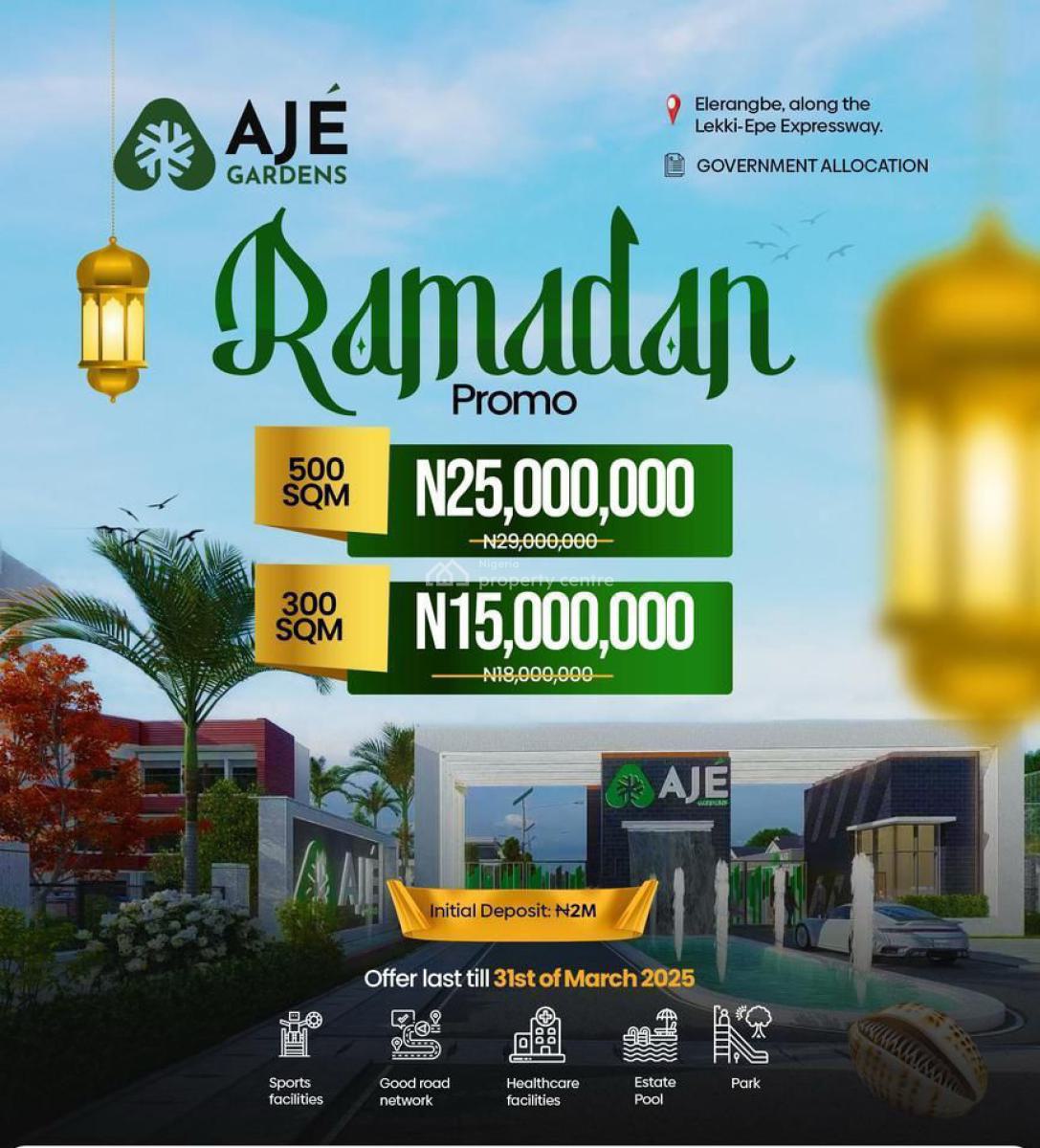 C of O Estate Land in a Fast Growing Environment, Eleranigbe, Ibeju Lekki, Lagos, Residential Land for Sale
