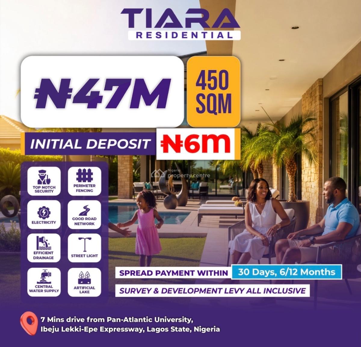 Secure a C of O Land Facing The Express, Tiara By Amen City, Ibeju Lekki, Lagos, Residential Land for Sale