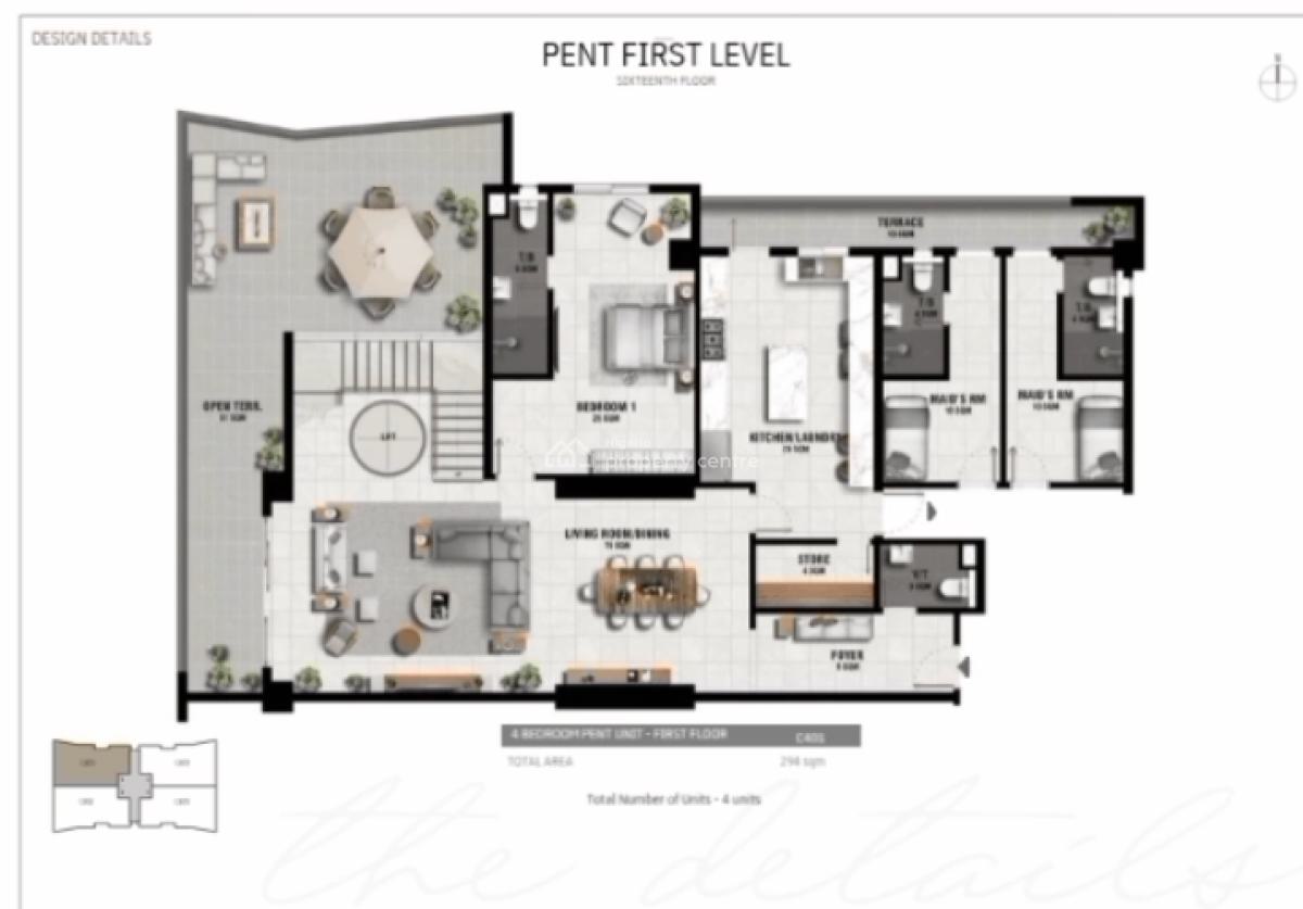 Luxurious 4-bedroom Penthouse Offplan, Banana Island, Ikoyi, Lagos, Flat / Apartment for Sale