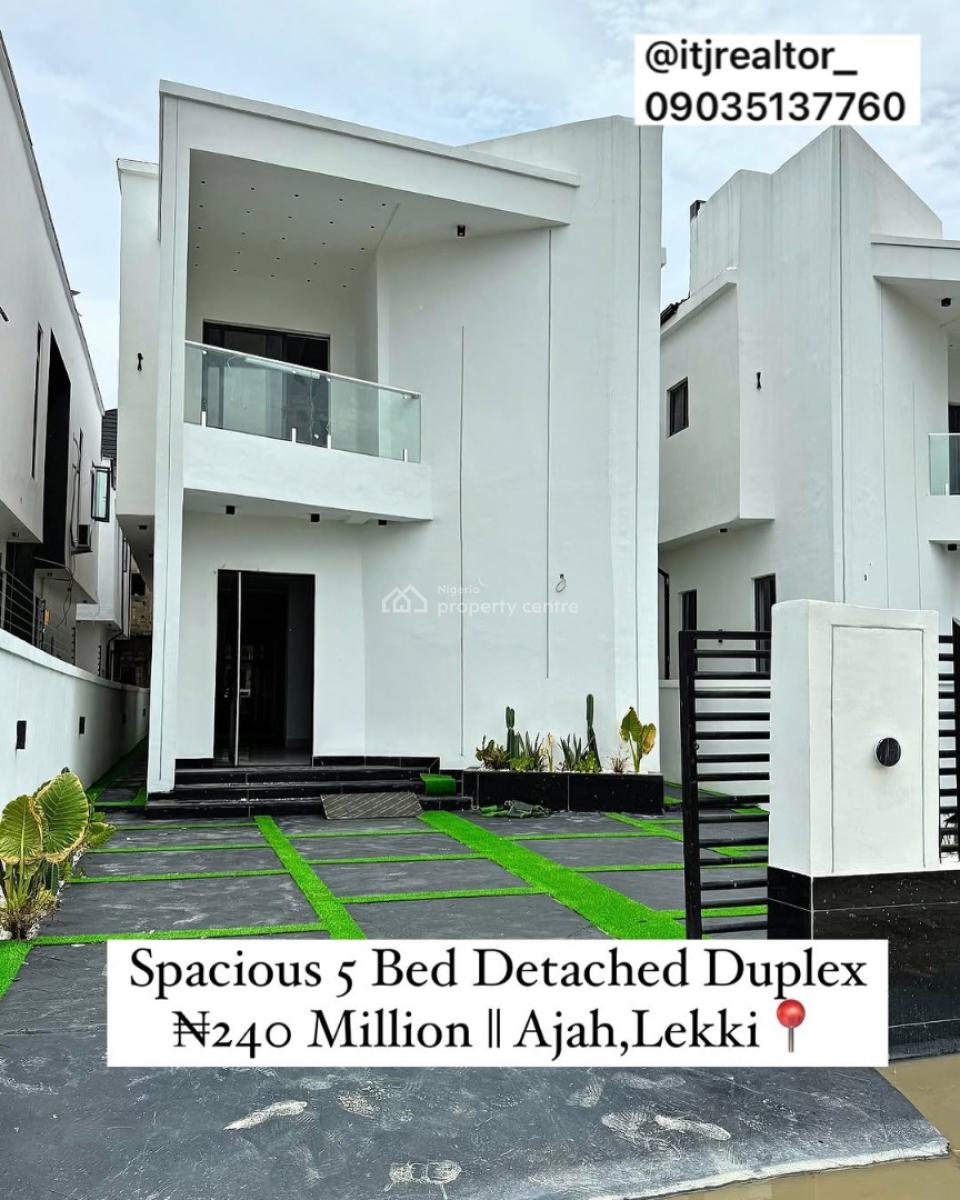 Luxury 5 Bedroom Detached Duplex with Swimming Pool and Bq, Ajah, Ajah, Lagos, Detached Duplex for Sale