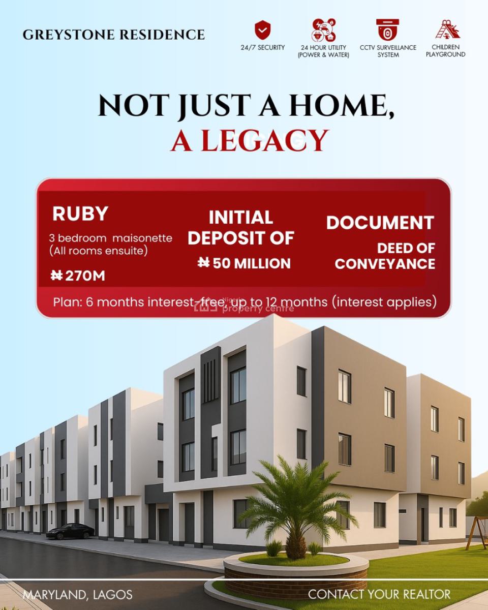 Luxury 3 Bedroom Maisonette, Immanuel Street, Off Mobolaji Bank Anthony Way, Ikeja, Lagos, Flat / Apartment for Sale