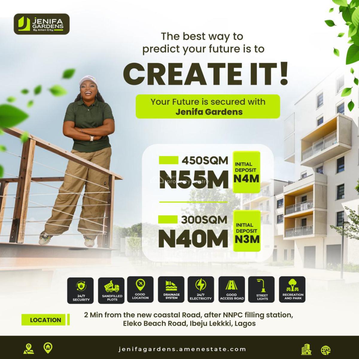 Exclusive Estate in a Prime Location, Jenifa Gardens Is a Buy and Build Estate, Ibeju Lekki, Lagos, Residential Land for Sale