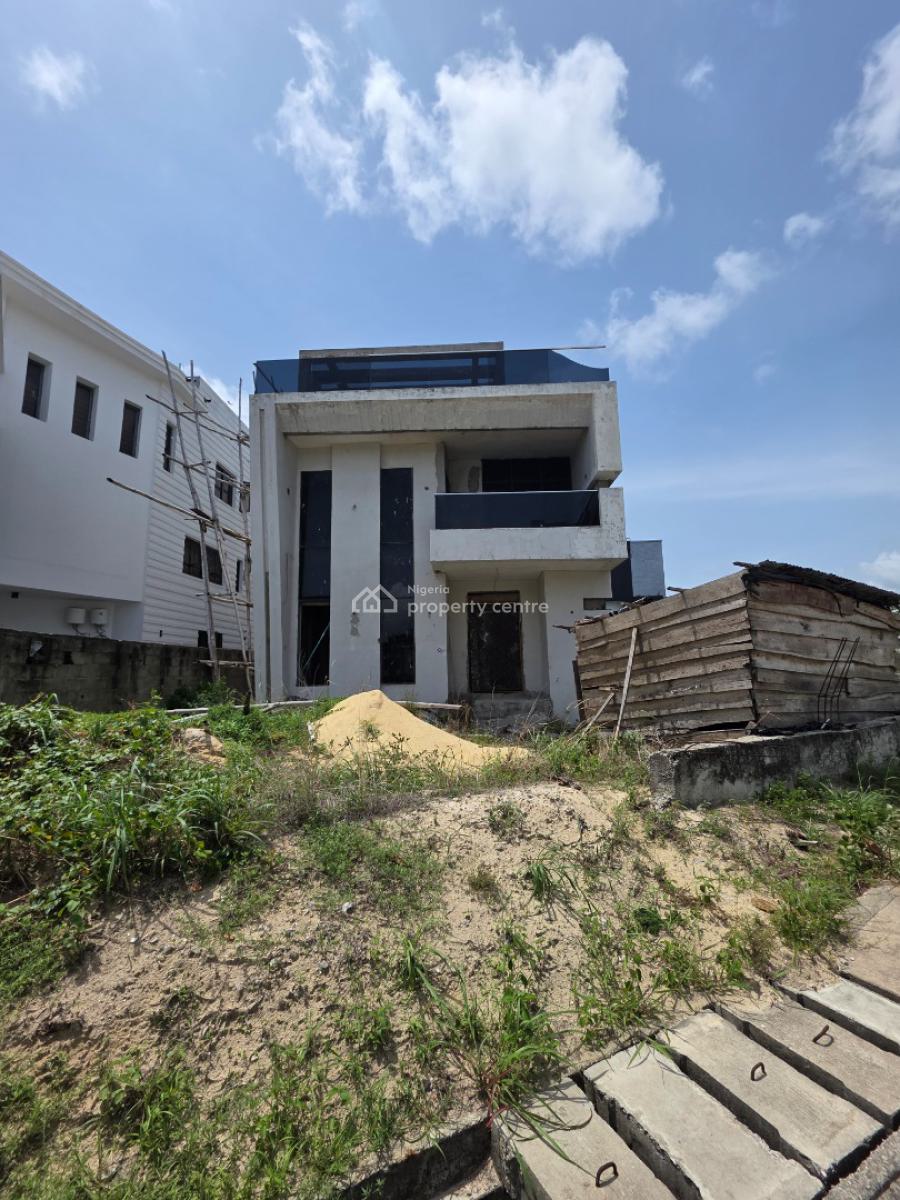 Massive 5 Bedroom Detached Duplex ( Semi-finished) in a Secured Estate, Beach Resort Estate, Osapa, Lekki, Lagos, Detached Duplex for Sale