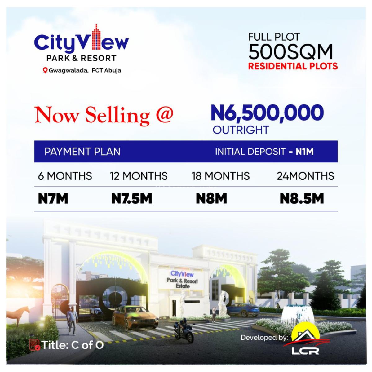 Cityview Parks and Resort, Gwagwalada)abuja/cityview Resort and Park, Lugbe District, Abuja, Residential Land for Sale
