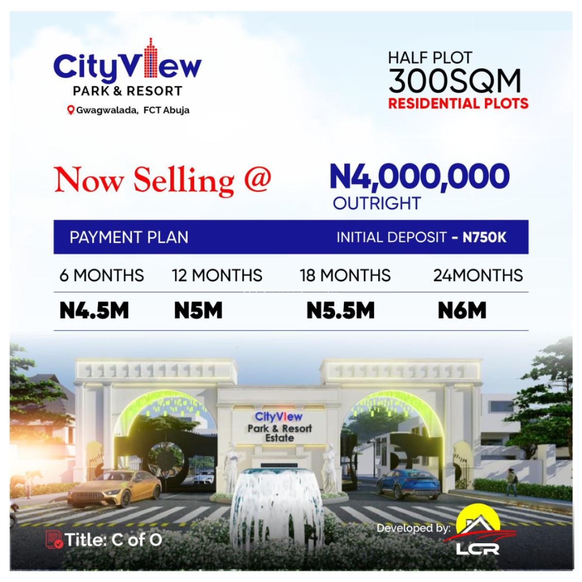 Cityview Parks and Resort, Gwagwalada)abuja/cityview Resort and Park, Lugbe District, Abuja, Residential Land for Sale