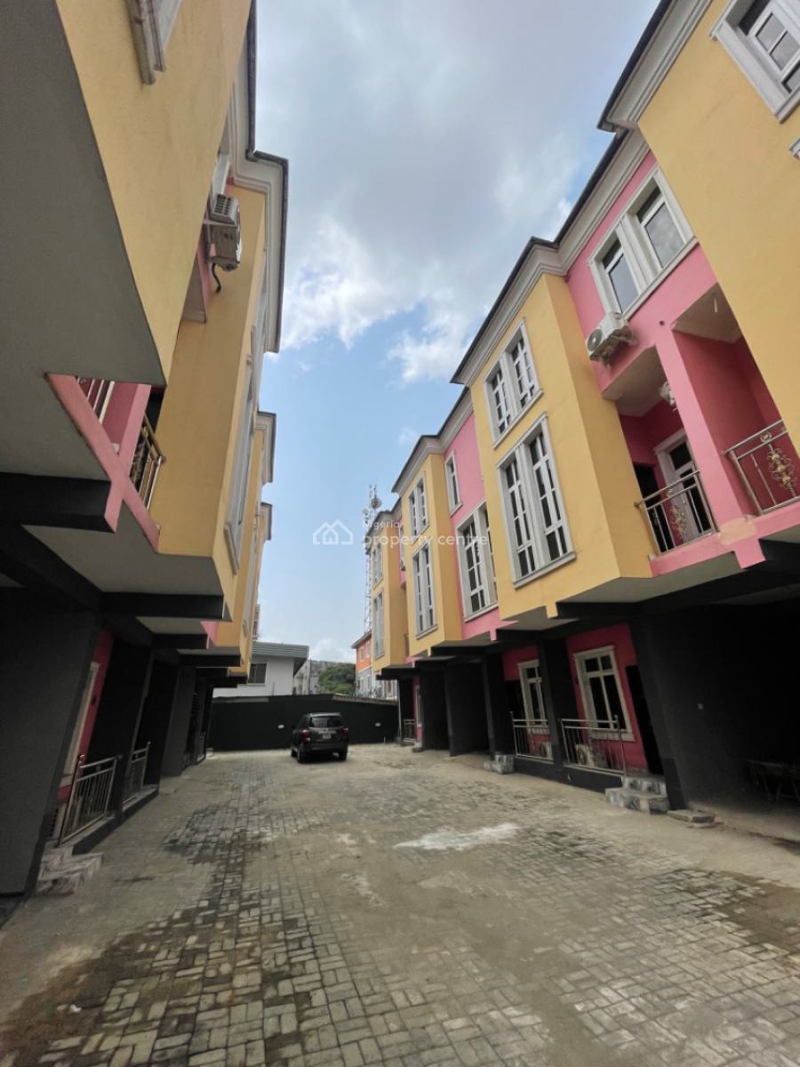 Contemporary 4 Bedroom Terrace Duplex with Bq, Exquisitely Designed Home with Bq in a Secured Neighborhood, Yaba, Lagos, Terraced Duplex for Sale