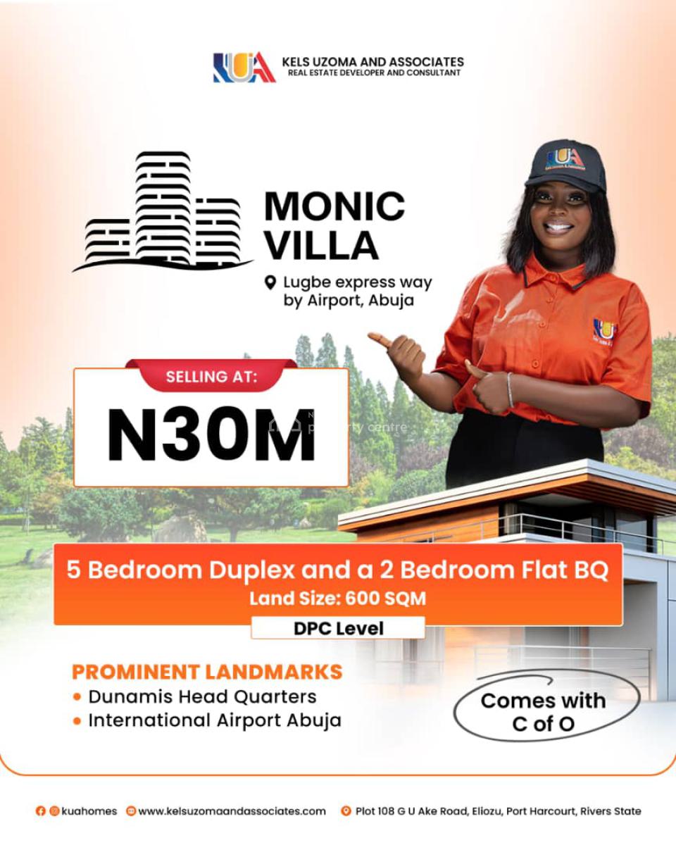 5 Bedroom Detached Duplex and 2 Bedroom Bq, Airport, Lugbe District, Abuja, Land for Sale