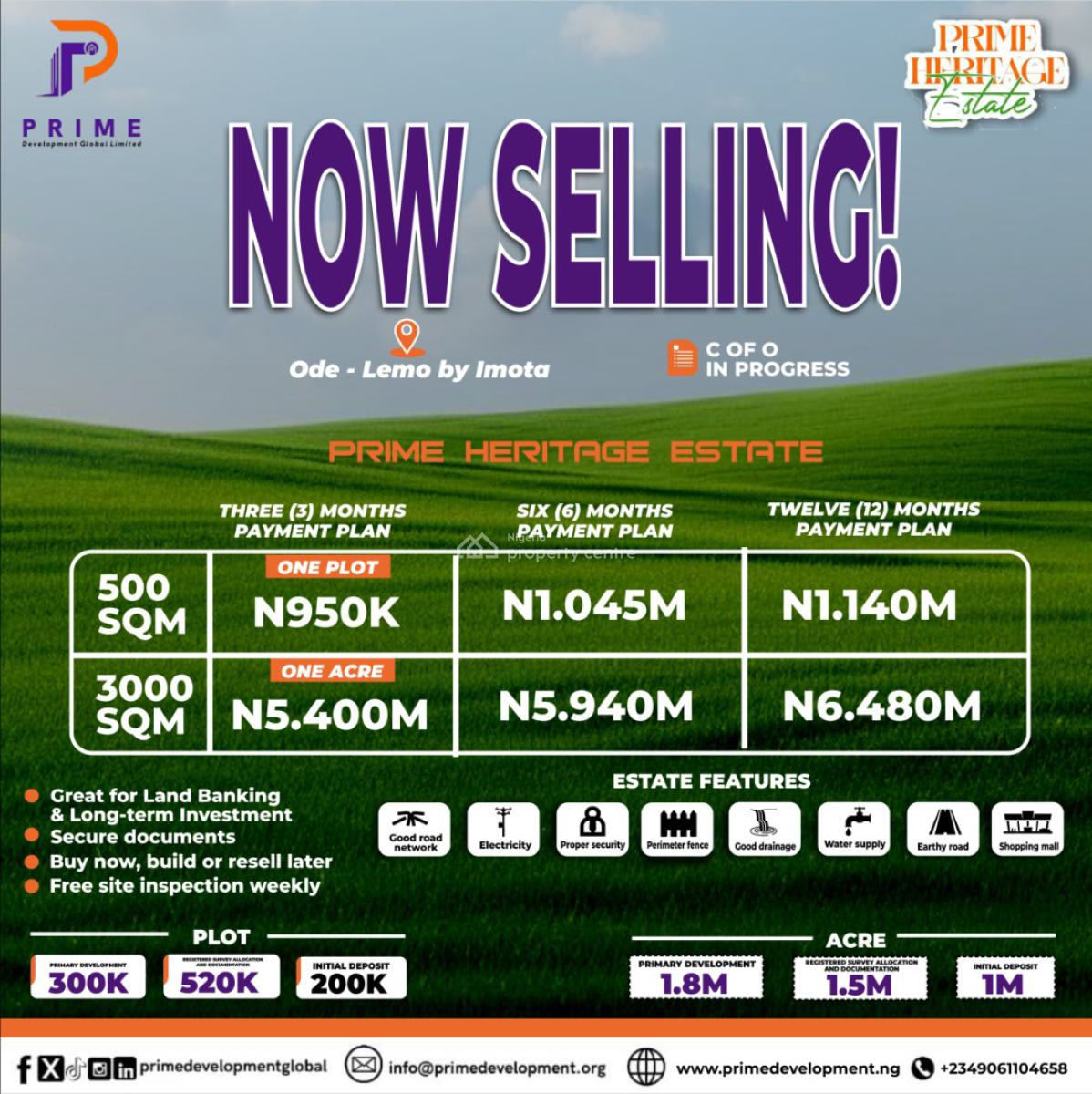 Land Directly Facing The Express, Prime Heritage Estate, Imota, Ikorodu, Lagos, Residential Land for Sale