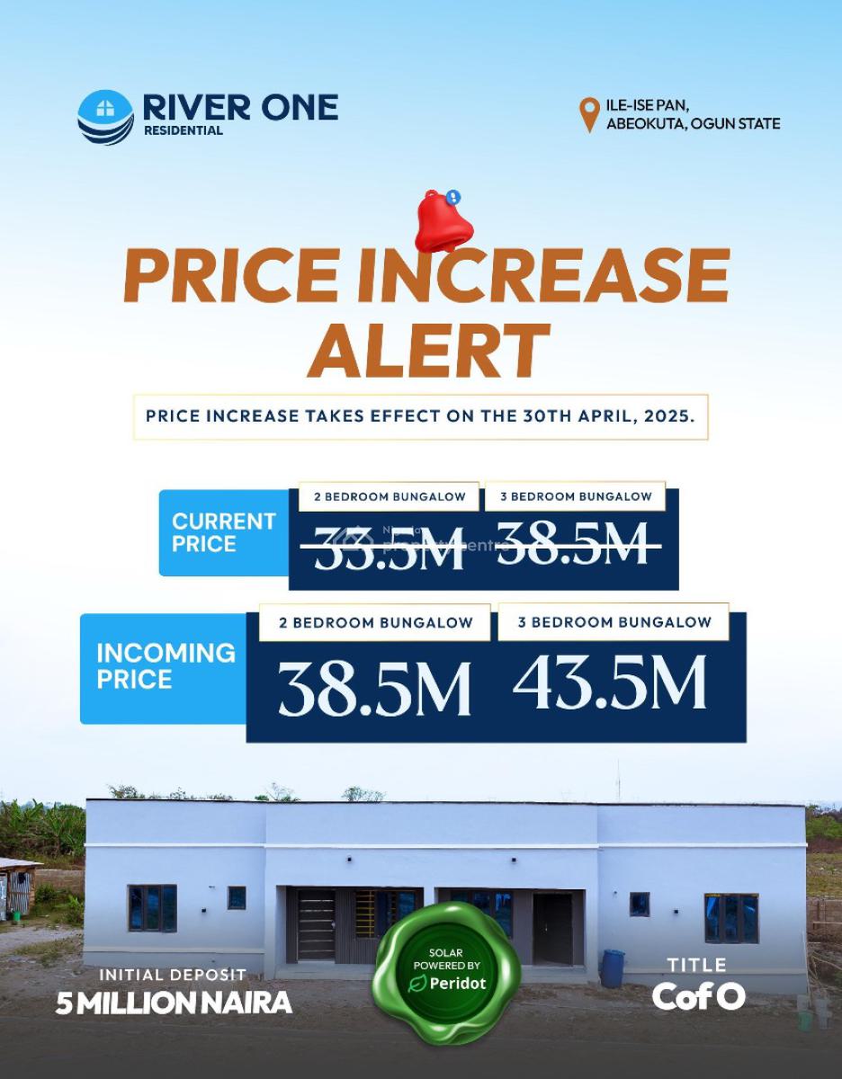 Luxury 3 Bedroom Bungalow in a Serene and Secured Environment, Own a Home with 5 Million Deposit in a Serene Estate,  Ile Ise Pan, Abeokuta South, Ogun, Detached Bungalow for Sale