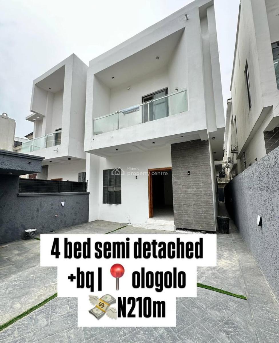 Explicit 4bedrooms Semi Detached Duplex with a Bq, Ologolo, Lekki, Lagos, Semi-detached Duplex for Sale