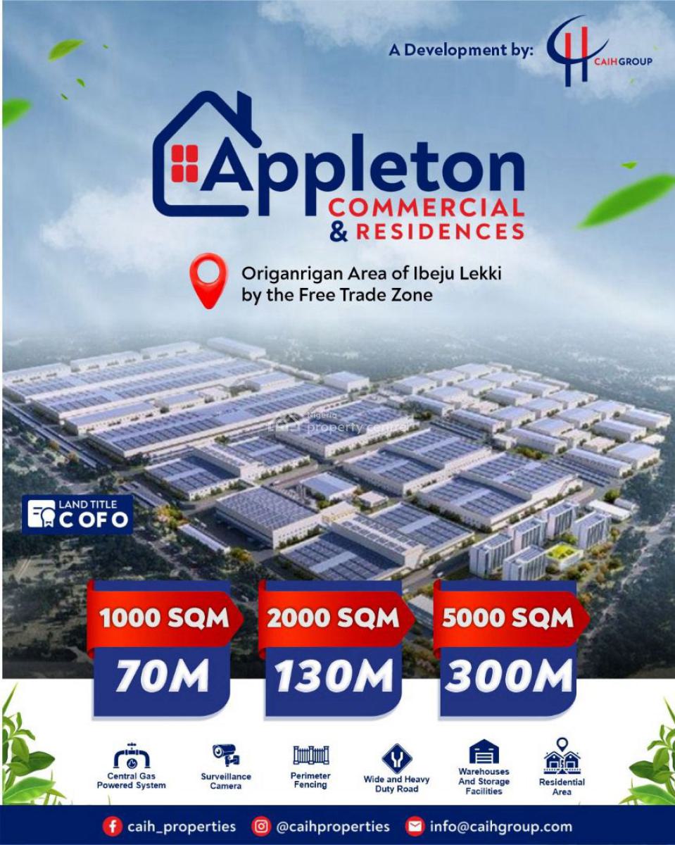 Most Affordable Commercial/residential Properties, Appleton Court, By Lekki Free Trade Zone, Ibeju Lekki, Lagos, Commercial Land for Sale