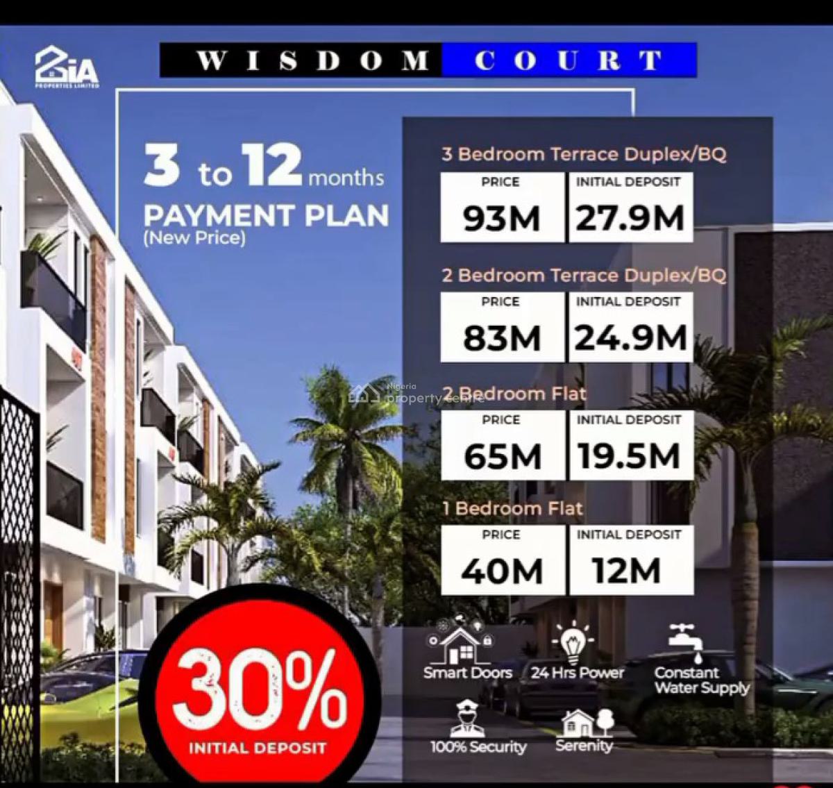 Tastefully 3 Bedroom Terrace Duplex with Bq, Wisdom Court Off Lekki Garden Phase 2 Road, Ajah, Lagos, Terraced Duplex for Sale