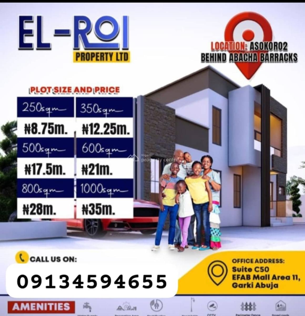 4 Bedroom Terrace Duplex, Behind Abasha Barracks, Asokoro District, Abuja, Residential Land for Sale