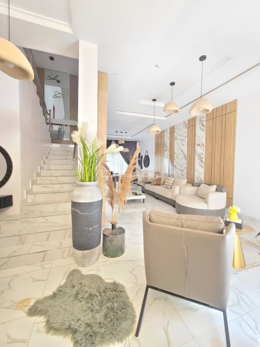 Luxury Semi Furnished 5 Bedroom Semii Detached House with Pool/gym, Orchid Road By Lekki 2nd Toll Gate, Lekki, Lagos, Semi-detached Duplex for Rent