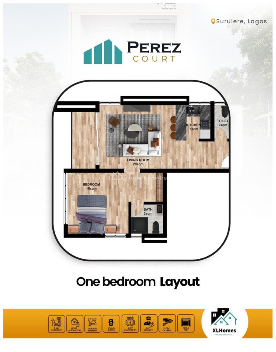 Furnished Luxury One Bedroom Apartment Furnished with Solar Power, Most Affordable Studio Apt and Mini Flat with 6 Months Payment Plan in, Surulere, Lagos, Mini Flat (room and Parlour) for Sale