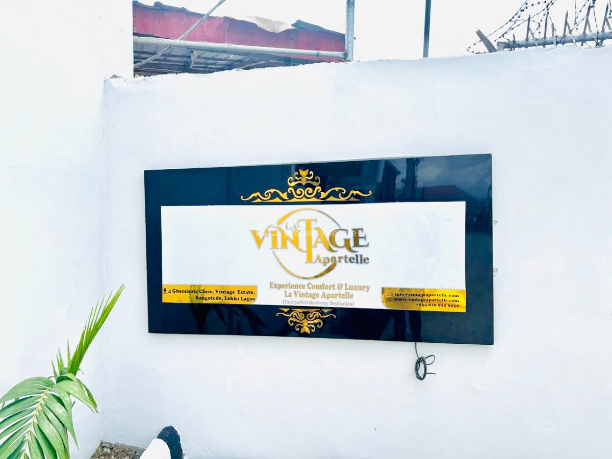 Newly Built 1 Bedroom Apartment, No. 4, Gbemisola Close, Vintage Estate, Sangotedo, Ajah, Lagos, Mini Flat (room and Parlour) Short Let