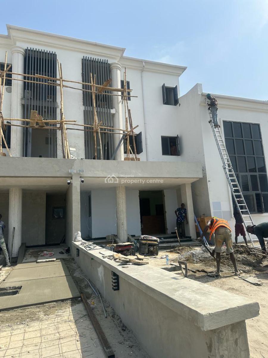 Newly Built Modern 5 Bedroom Semi Detached House with a Room Bq, Cowry Creek Estate, Salem, Ikate, Lekki, Lagos, Semi-detached Duplex for Rent