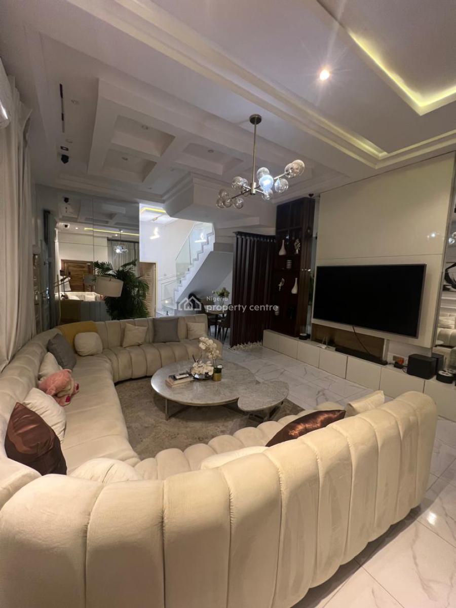 Fully Furnished 4 Bedroom Semi Detached Duplex with Bq + Solar, Osapa London Lekki, Osapa, Lekki, Lagos, Semi-detached Duplex for Sale