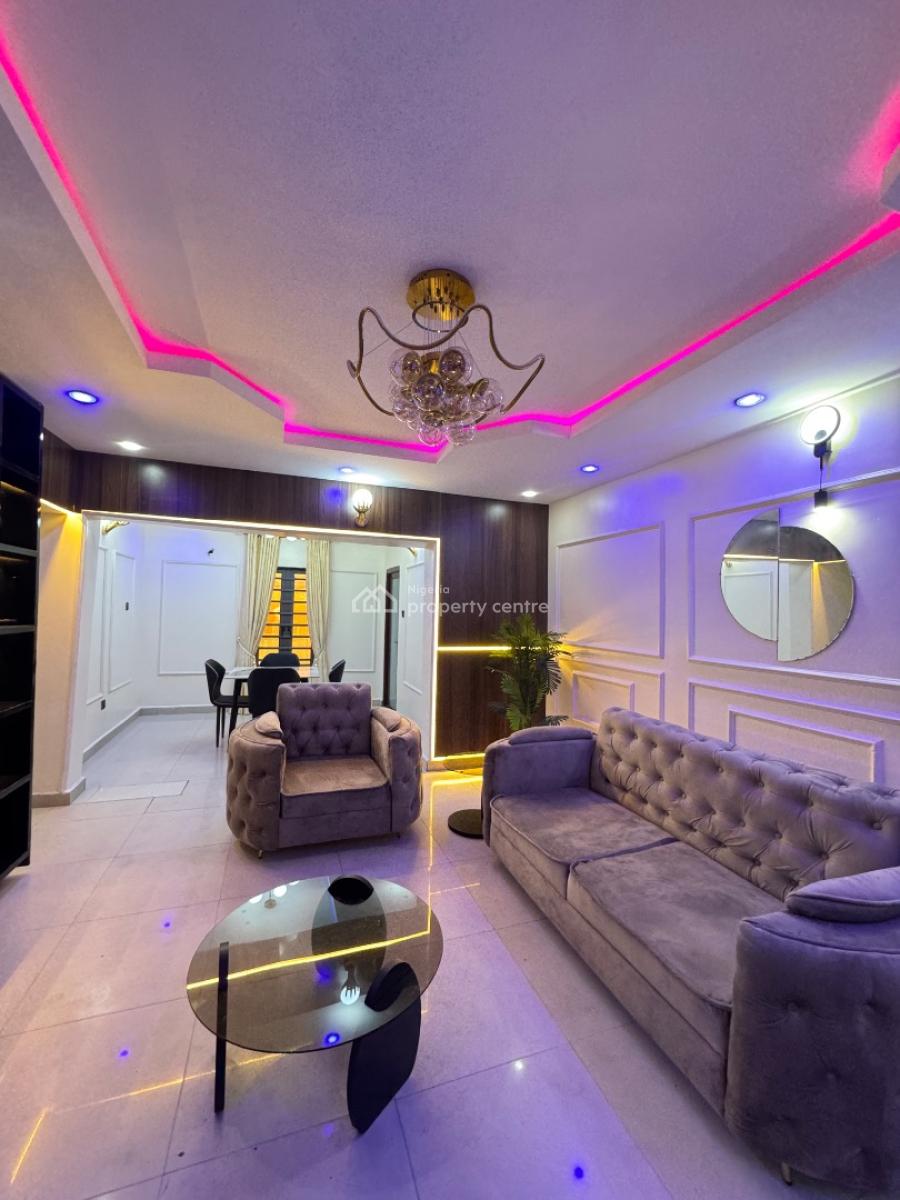 Fully Furnished 2 Bedroom Apartment with Balcony, Agungi, Lekki, Lagos, Flat / Apartment for Rent