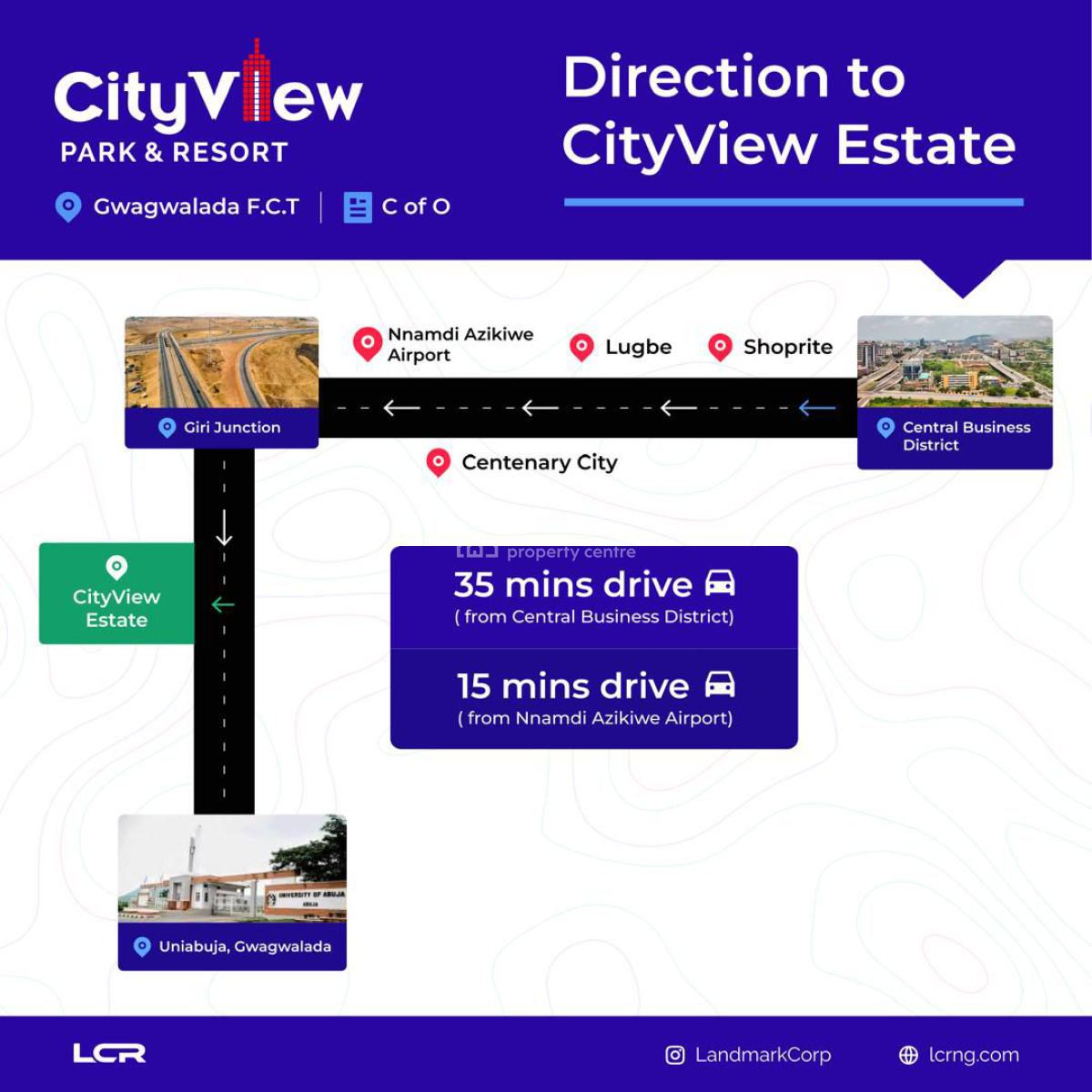 Exclusive Top Tier Estate Cityview Park & Resort, Off Nnamdi Azikiwe Airport, Gwagwalada, Abuja, Residential Land for Sale