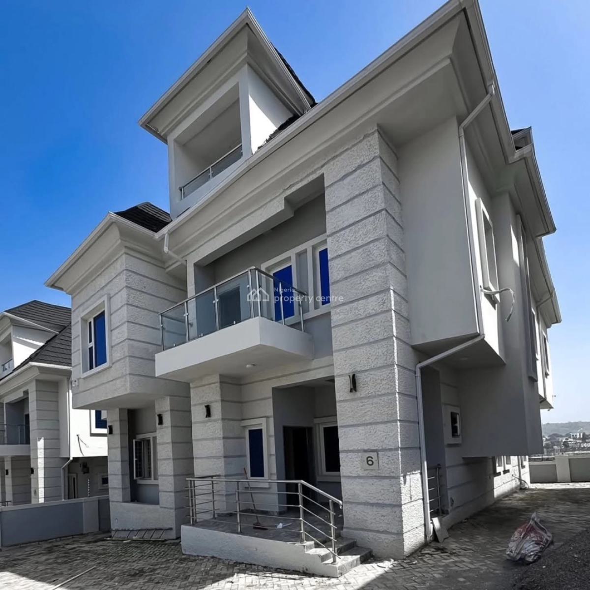 Brand New 5 Bedroom Detached Spacious Duplex with Bq, 2 Living Rooms, Guzape. Serene Neighborhood, Inside an Estate, Guzape District, Abuja, Detached Duplex for Sale