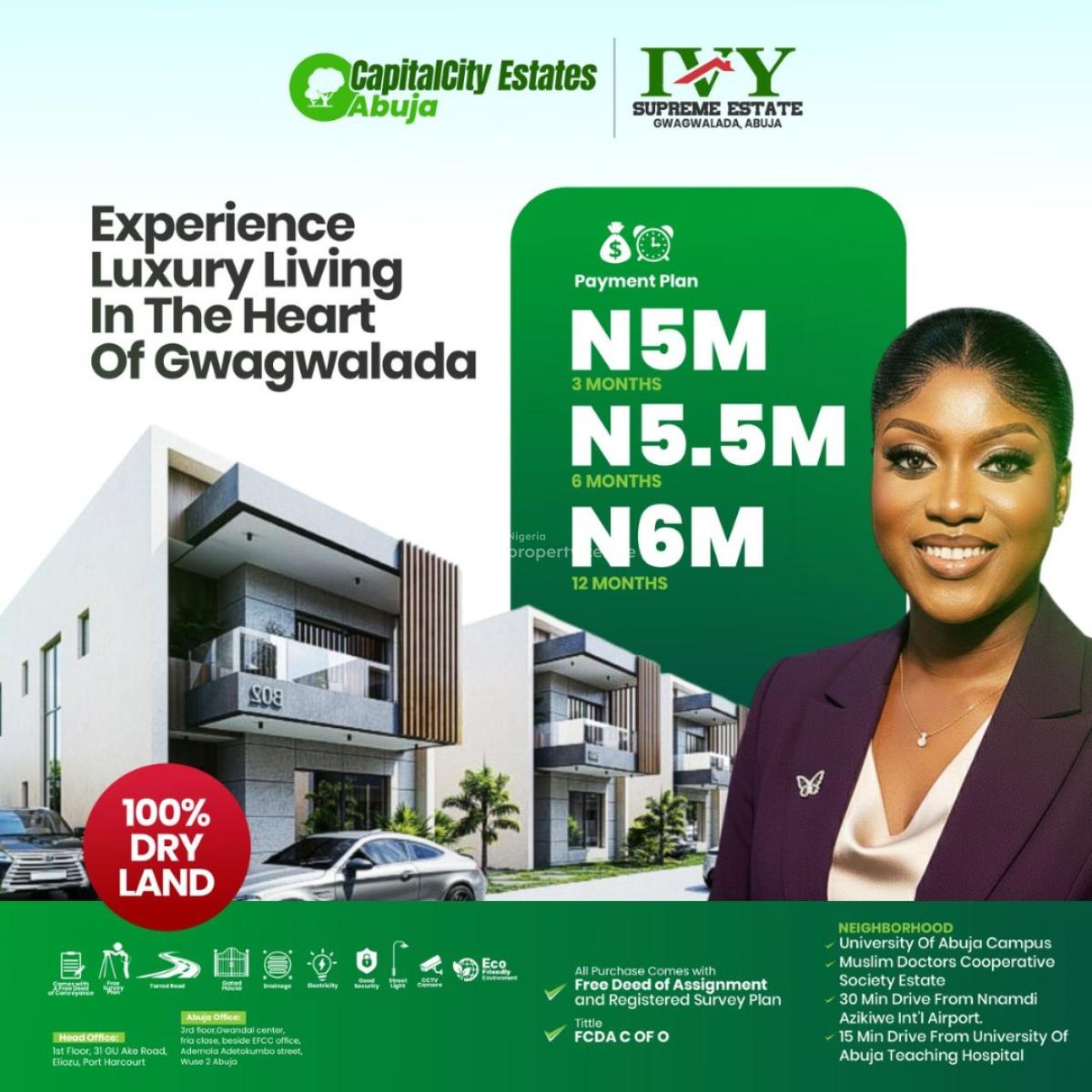 Govt Approved Estate Strategically Located, Ivy Supreme Estates, Gwagwalada, Abuja, Mixed-use Land for Sale