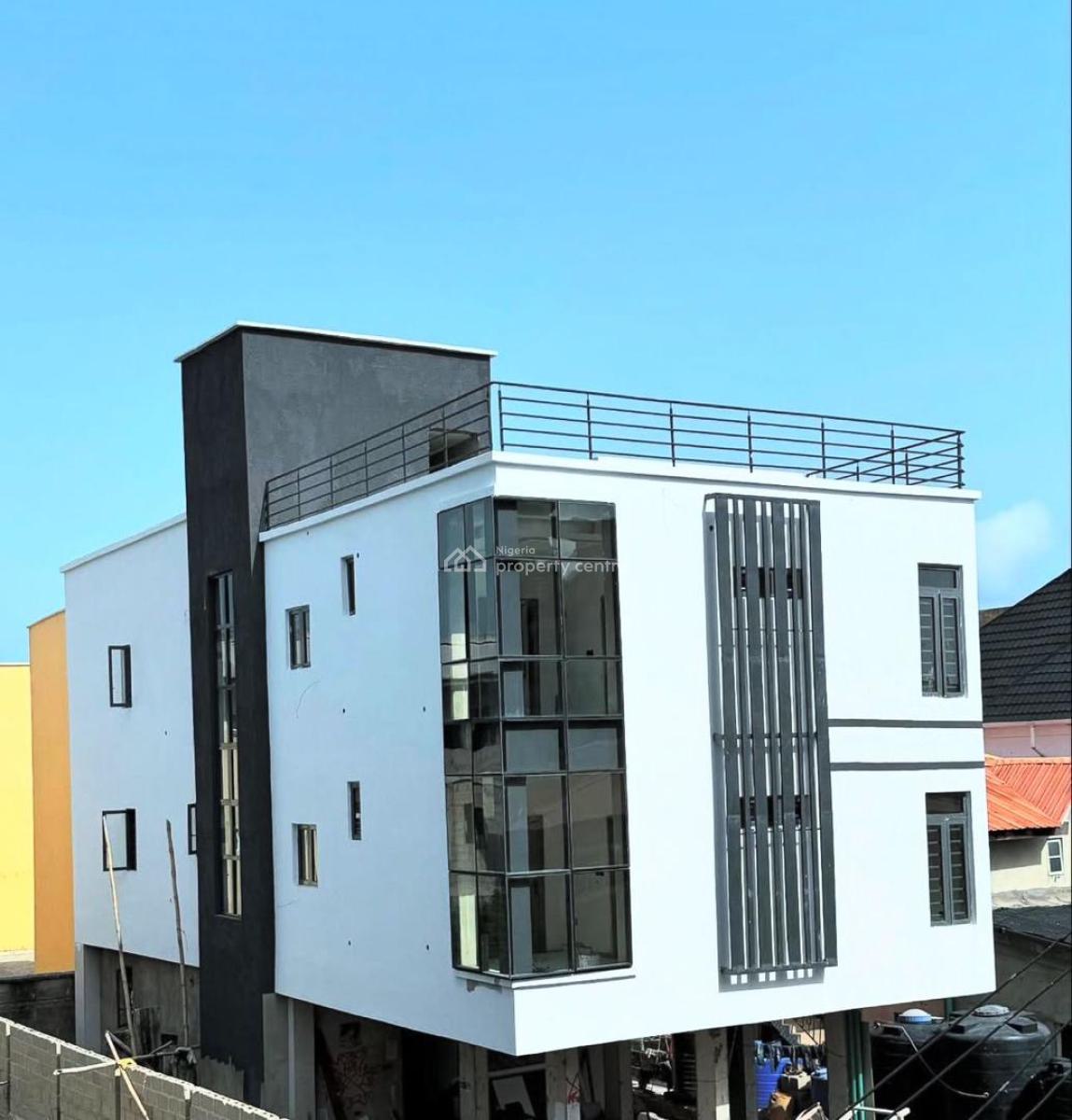 Luxury One Bedroom Apartment with Rooftop Terrace, By Chevron Toll Gate, Lekki, Lagos, Block of Flats for Sale