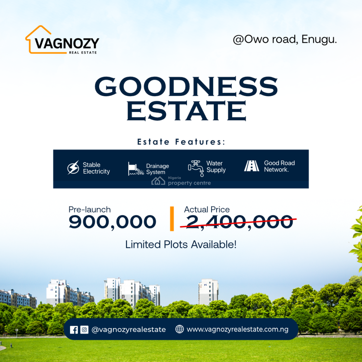 Estate Land, Goodness Estate Owo Enugu, Governors Home Town, Enugu, Enugu, Mixed-use Land for Sale