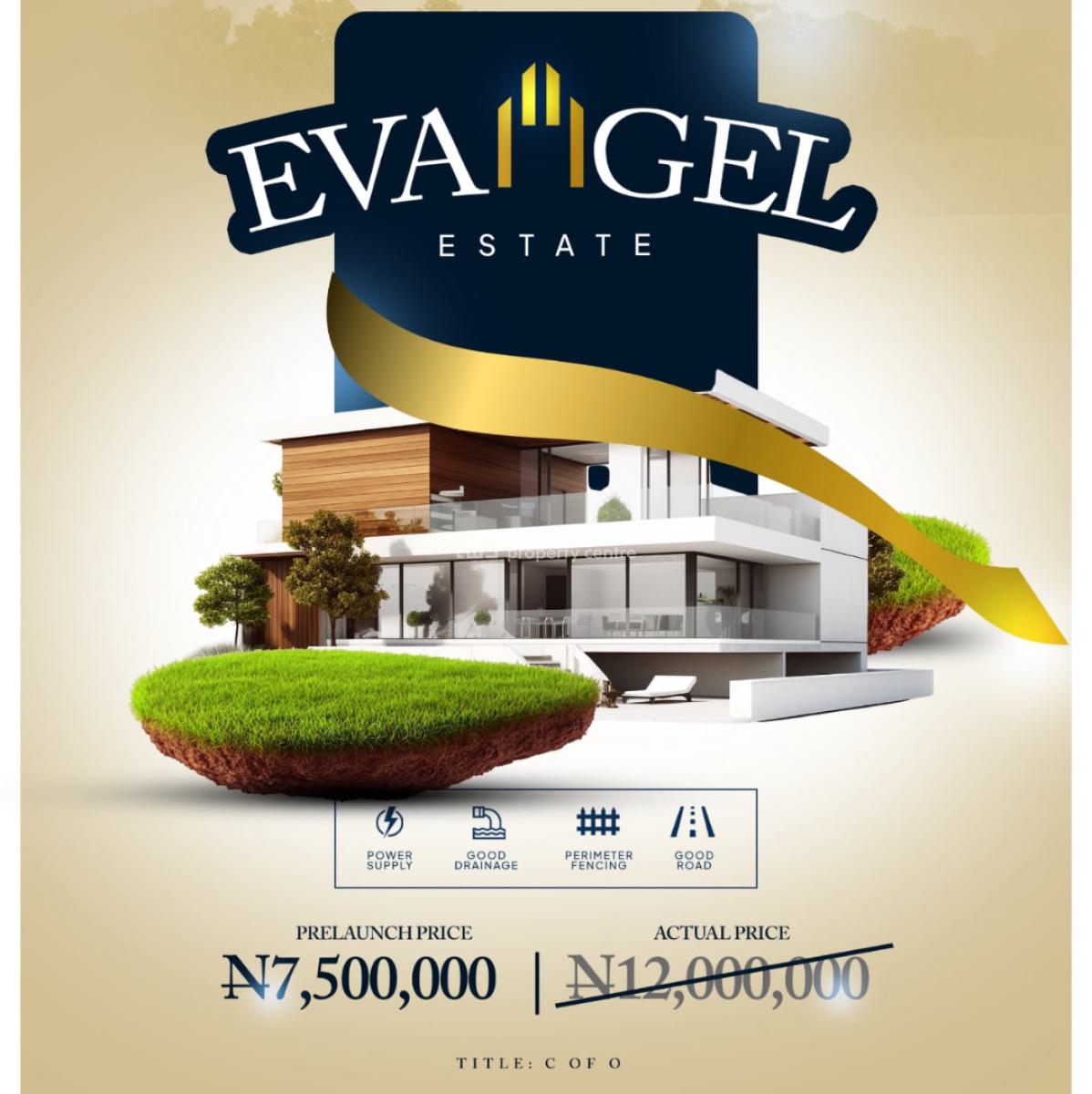 Land with C of O, Evangel Estate, Close to Landmark Nike Lake Hotel, Enugu, Enugu, Residential Land for Sale