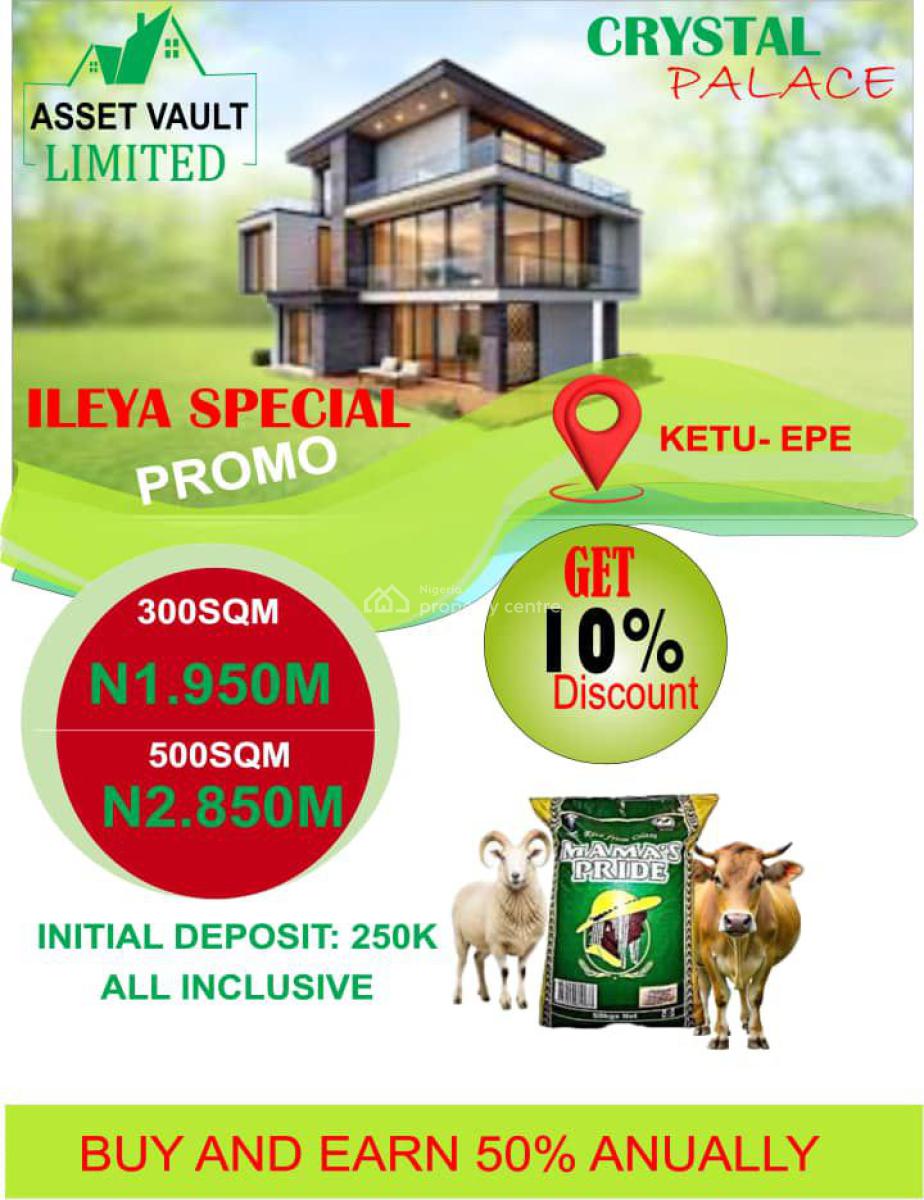Plots of Land with Registered Survey, Crystal Palace Estate Ketu, Epe, Lagos, Mixed-use Land for Sale