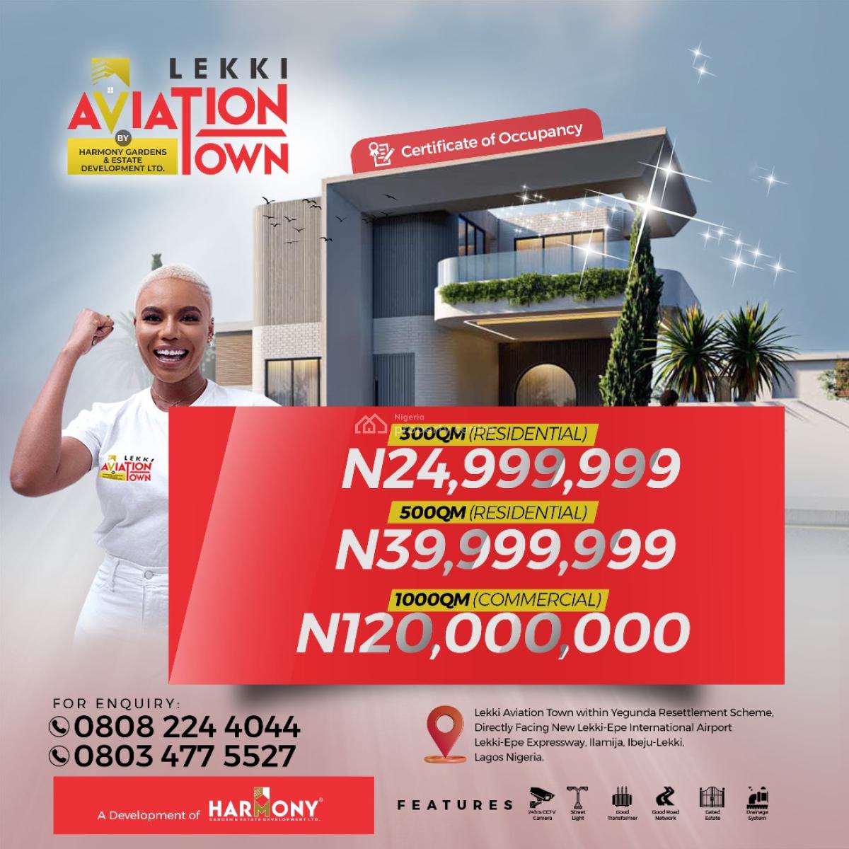 C of O Land in Lekki Aviation Estate Ibeju Lekki, Ibeju Lekki, Lagos, Mixed-use Land for Sale