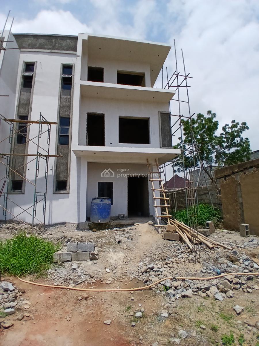 Semi Finished 4 Bedrooms Semi Detached Duplex with 1 Room Bq, Fo1 Layout, Kubwa, Abuja, Semi-detached Duplex for Sale
