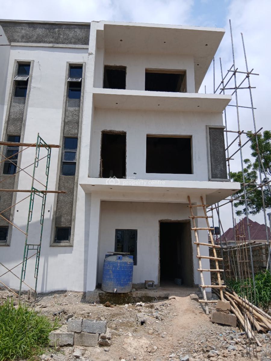 Semi Finished 4 Bedrooms Semi Detached Duplex with 1 Room Bq, Fo1 Layout, Kubwa, Abuja, Semi-detached Duplex for Sale