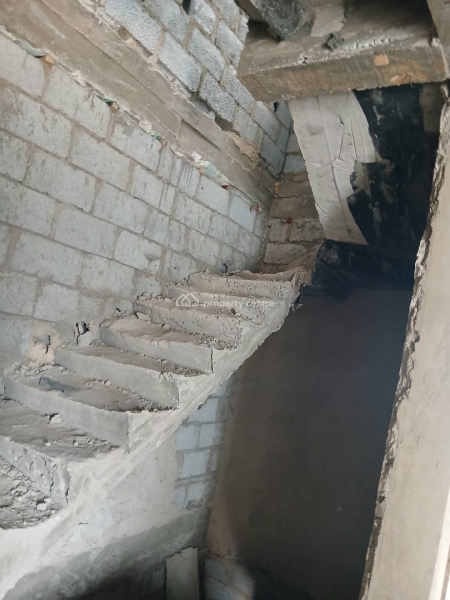Semi Finished 4 Bedrooms Semi Detached Duplex with 1 Room Bq, Fo1 Layout, Kubwa, Abuja, Semi-detached Duplex for Sale