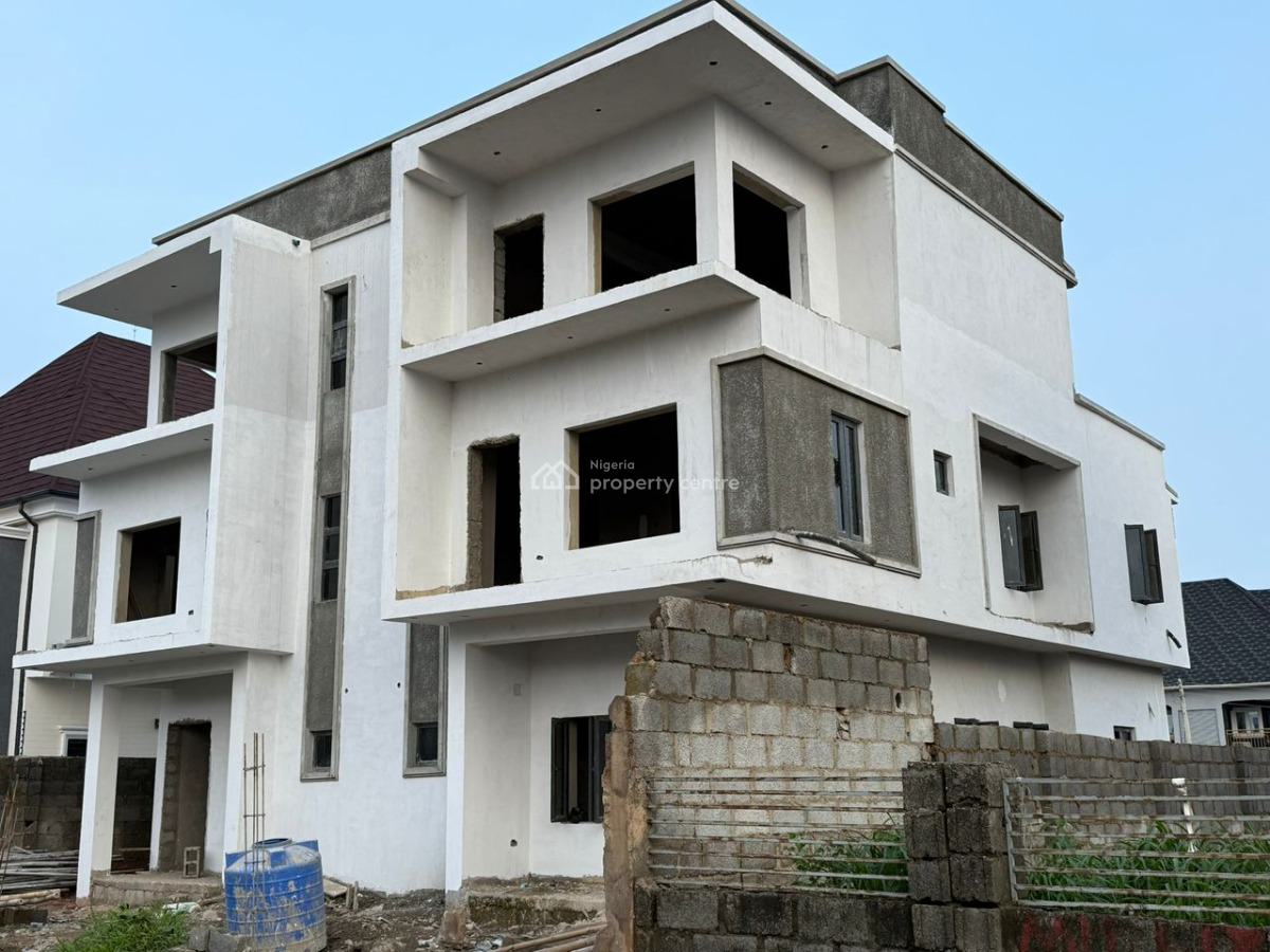 Semi Finished 4 Bedrooms Semi Detached Duplex with 1 Room Bq, Fo1 Close to Military Pension Board, Fo1 Layout, Kubwa, Abuja, Semi-detached Duplex for Sale