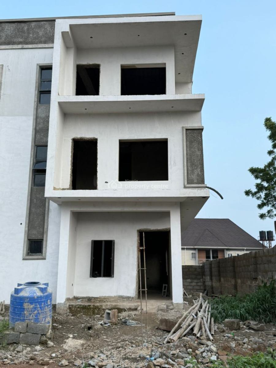 Semi Finished 4 Bedrooms Semi Detached Duplex with 1 Room Bq, Fo1 Close to Military Pension Board, Fo1 Layout, Kubwa, Abuja, Semi-detached Duplex for Sale