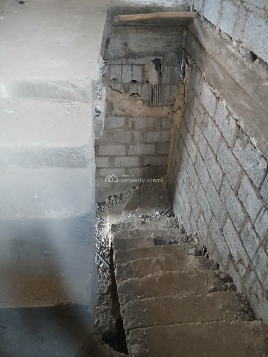 Semi Finished 4 Bedrooms Semi Detached Duplex with 1 Room Bq, Fo1 Close to Military Pension Board, Fo1 Layout, Kubwa, Abuja, Semi-detached Duplex for Sale