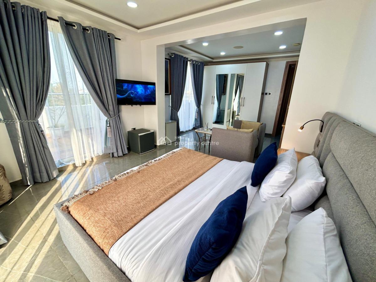 Exclusive 1 Bedroom Penthouse with Massive City View Terrace Rooftop, Banana Island, Ikoyi, Lagos, Mini Flat (room and Parlour) Short Let