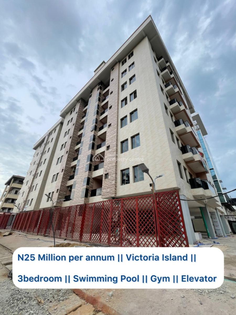 Expatriate Taste 3 Bedroom Flat with Pool and Gym, Victoria Island (vi), Lagos, Flat / Apartment for Rent