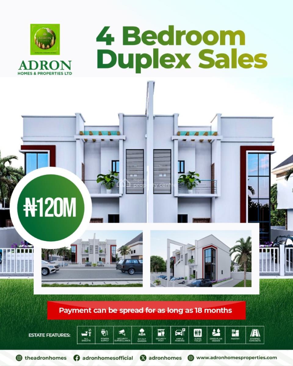 4 Bedroom Duplex on Estate Land., Simawa, Ogun, Detached Duplex for Sale