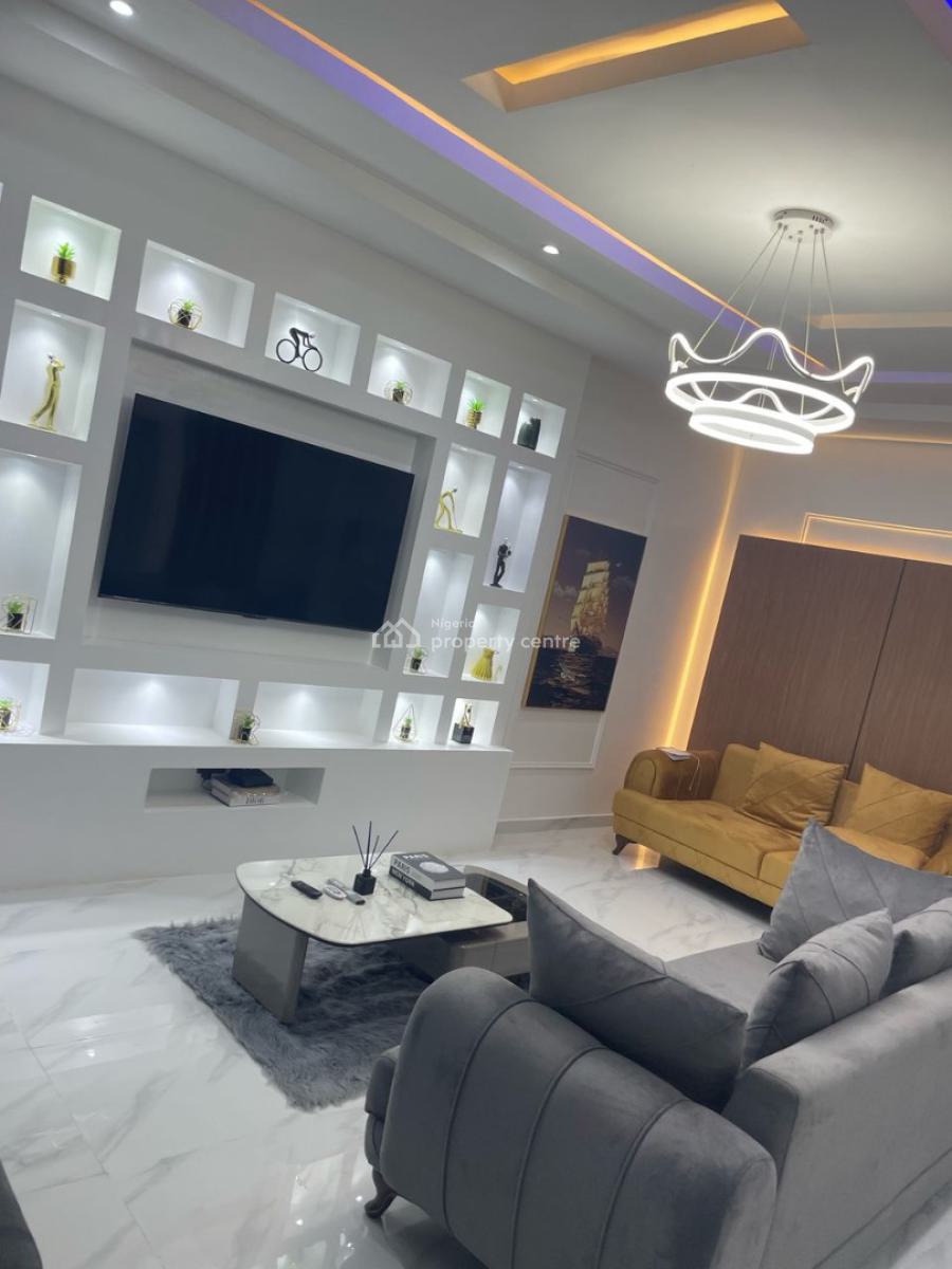 3 Bedroom Fully Furnished Apartment, Palm Heights Estate Phase 2 House 31 Amron Way, Lugbe District, Abuja, Semi-detached Bungalow Short Let