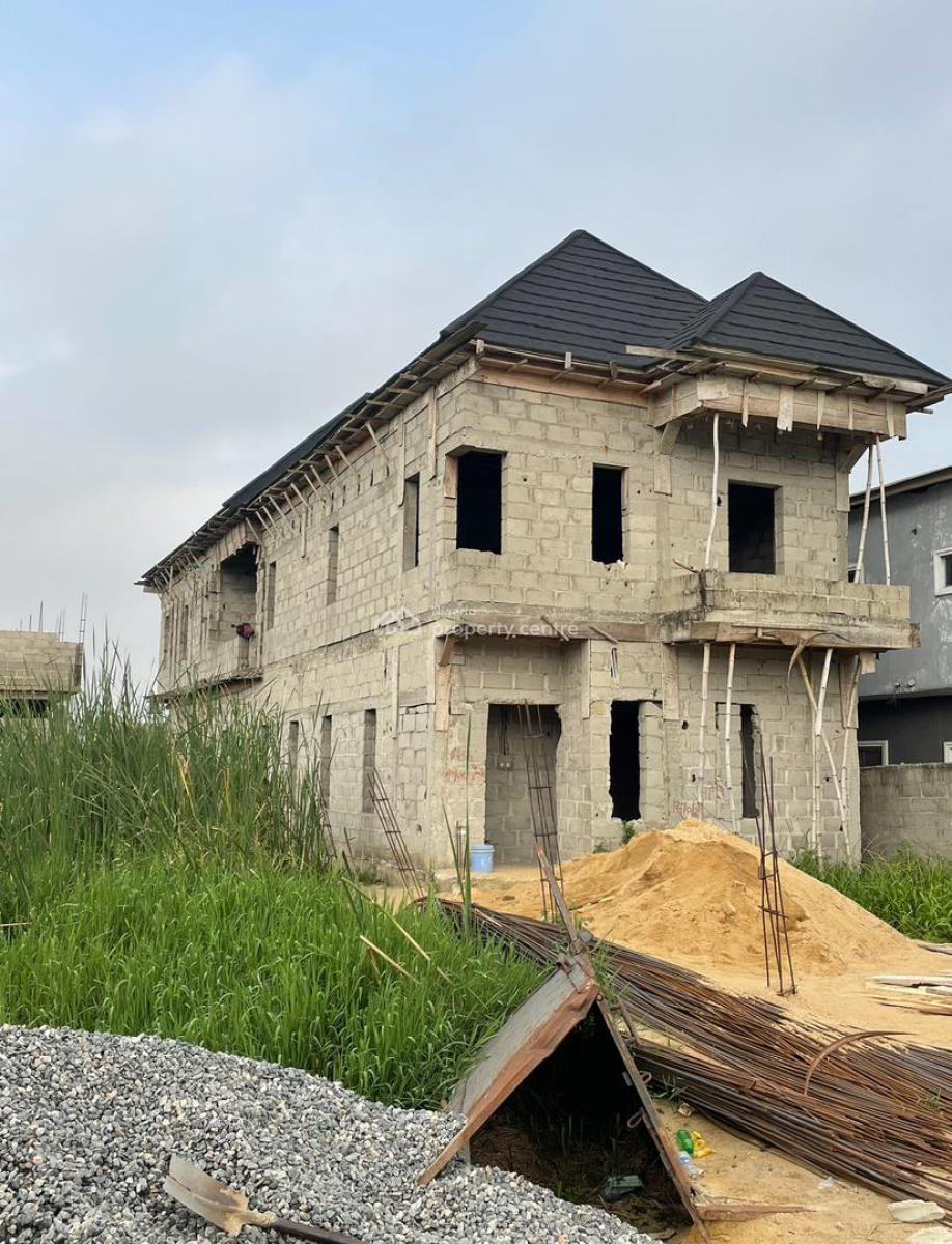 Standard 4 Bedroom with Bq with Good Title, Sangotedo, Ajah, Lagos, Detached Duplex for Sale