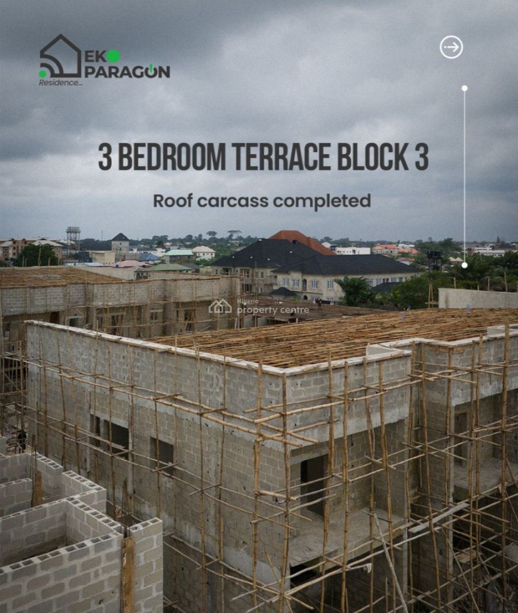 Standard 3 Bedrooms Terraced Duplex with Bq, Eko Paragon Located 30min Drive From Novare Shopping Mall Shoprite, Abijo, Lekki, Lagos, Terraced Duplex for Sale