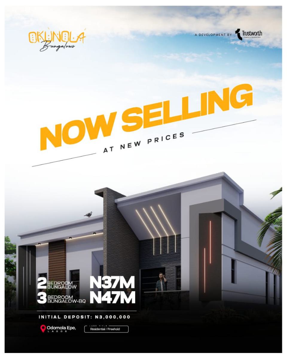 Cheap 2 Bedrooms Bungalows with Bq, Odomola, Okunola Bungalows, Epe, Lagos, House for Sale