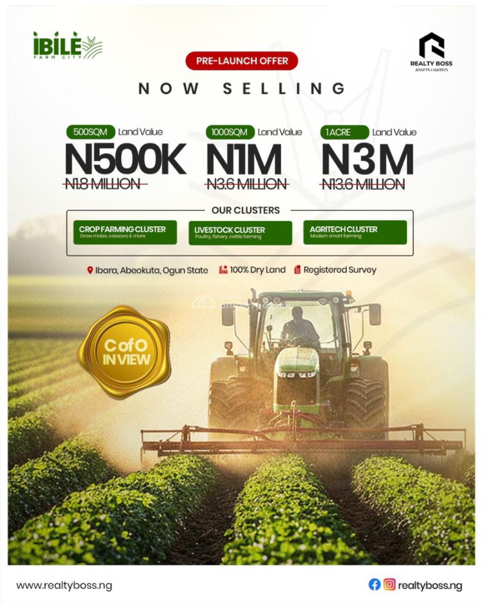 Farm Land Strategically Located, Ibile Farm Estates Ibara, Abeokuta South, Ogun, Mixed-use Land for Sale