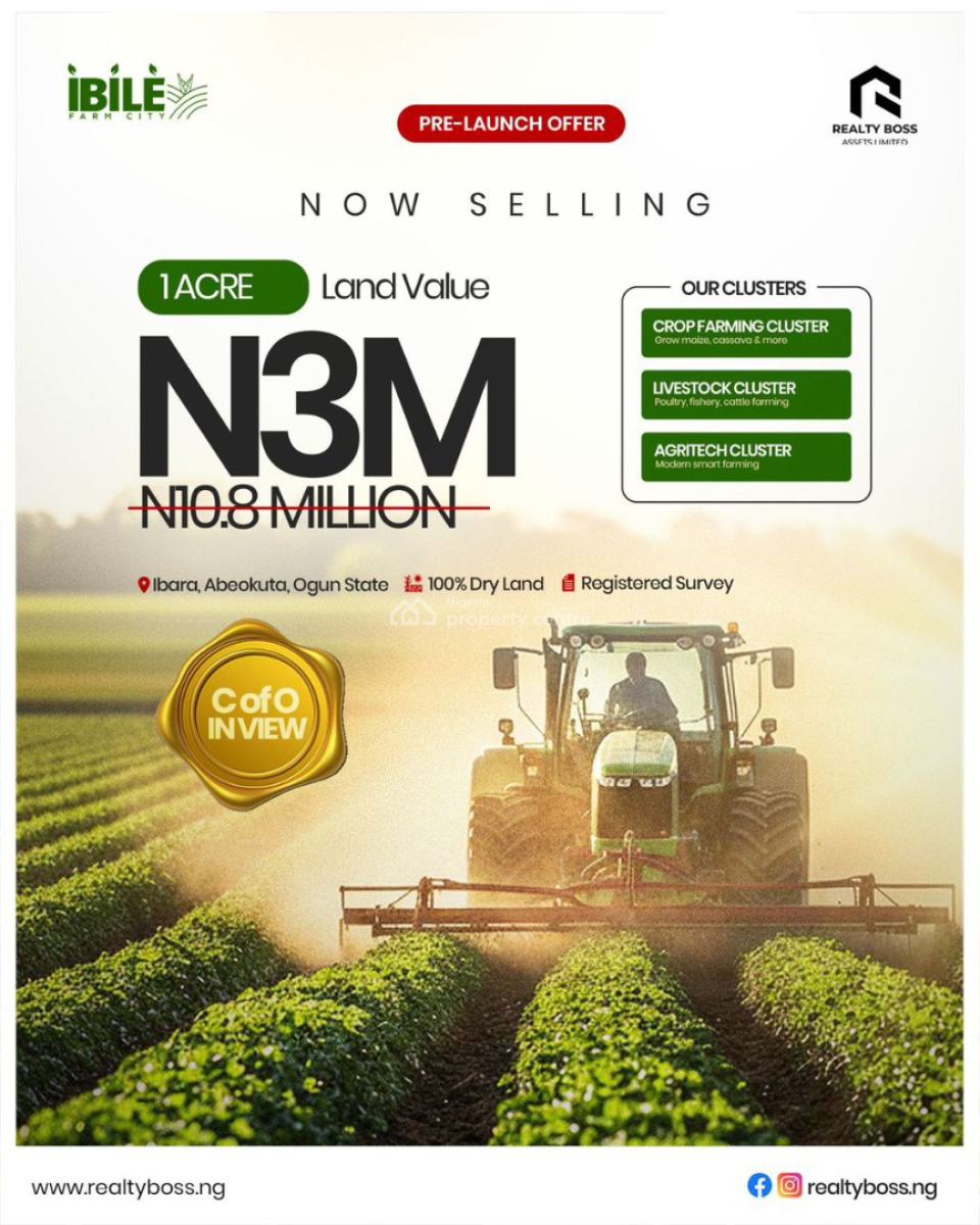 Farm Land Strategically Located, Ibile Farm Estates Ibara, Abeokuta South, Ogun, Mixed-use Land for Sale