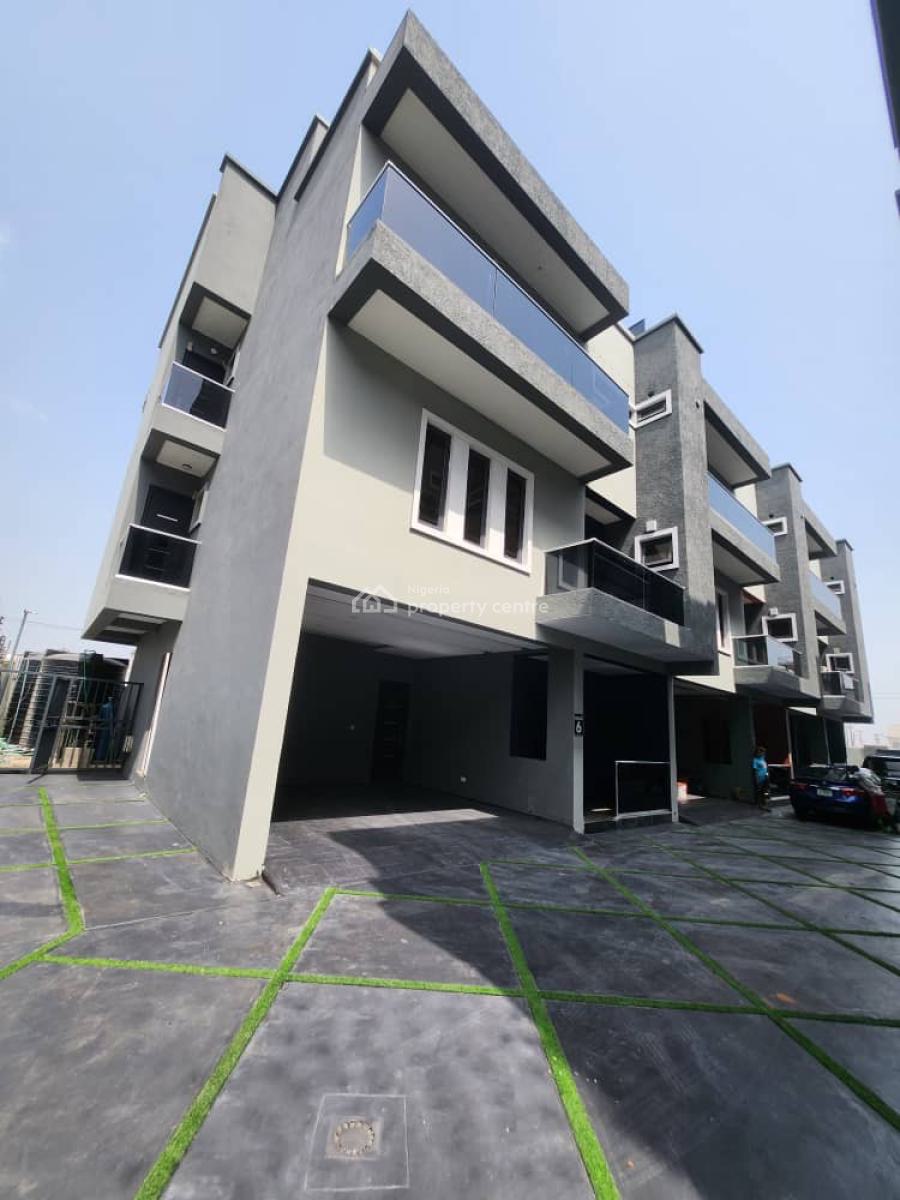 Fully Serviced 5bedrooms Terrace Duplex with Bq and Open Roof, Ikate, Lekki, Lagos, Terraced Duplex for Rent
