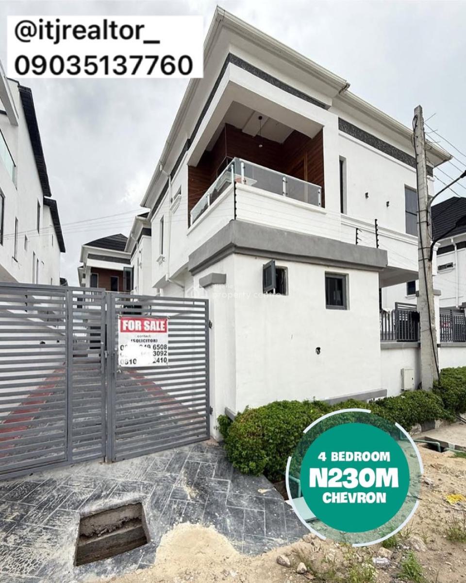Spacious 5 Bedroom Detached Duplex with Bq, Chevron, Lekki, Lagos, Detached Duplex for Sale