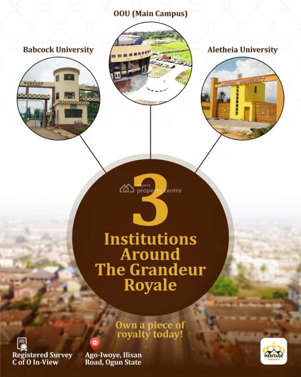 The Grandeur Royal Invest in Landbanking Own Your Plot in Ago Iwoye, Ago Iwoye Ilisan Road, Remo North, Ogun, Residential Land for Sale