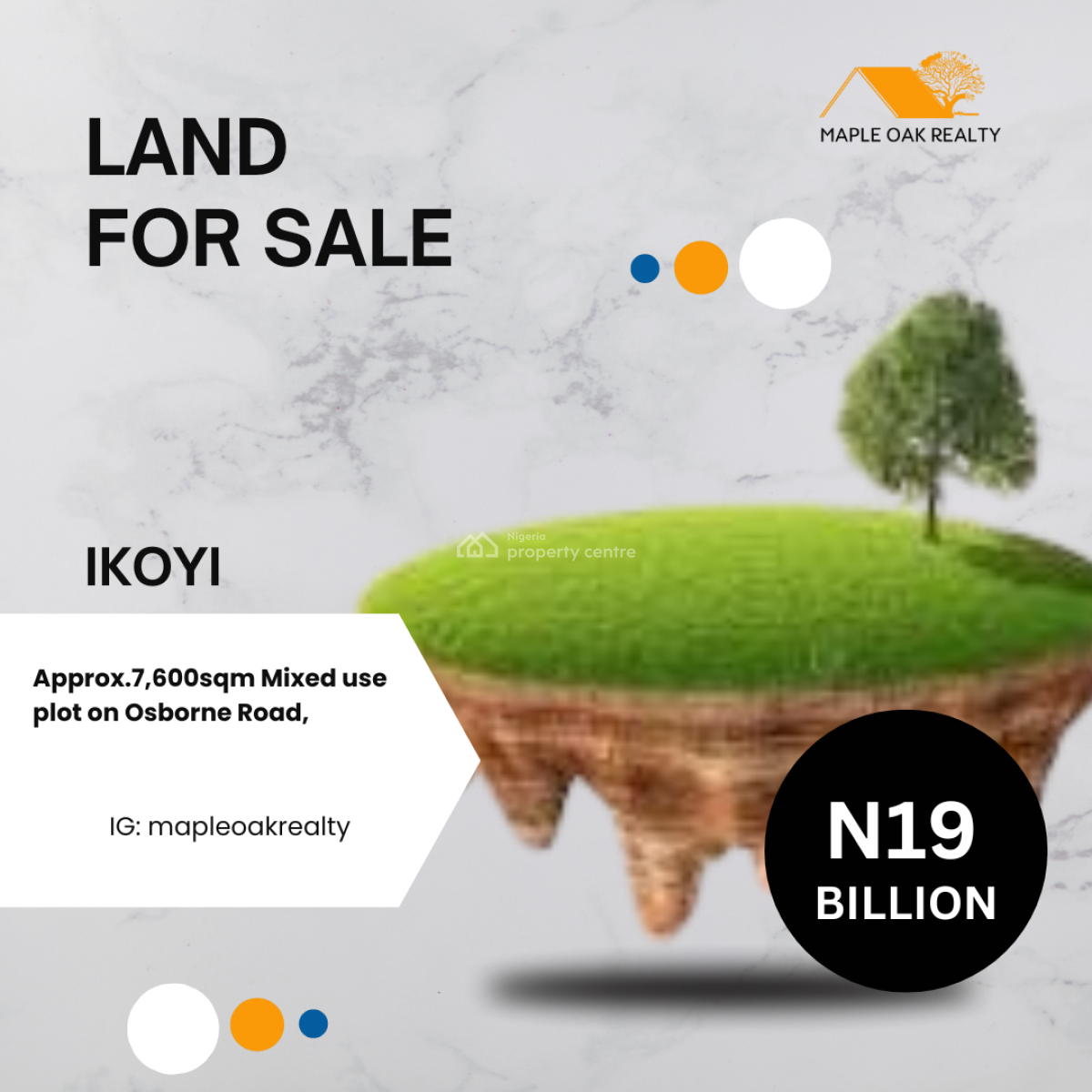 Approx.7,600sqm Mixed Use Plot on Osborne Road,, Osborne, Ikoyi, Lagos, Mixed-use Land for Sale